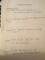 Disease Introduction Week 1 Notes