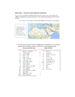 MENA 160A2 - Quick Study Guide: Geography Quiz (02/05/2016)