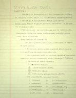 Study Guide for Test 1