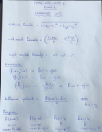 MATH 100 EXAM 1 Formula list