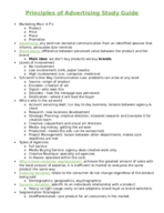 Priniciples of Advertising Study Guide for Exam 1