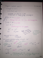 Organic Chemistry Notes from Feb 2.