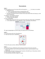 Macromolecules, Cell Structure & Function