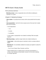 MKTG 3310 Exam 2 Study Guide