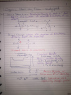 Organic Chemistry Exam 1 Study Guide