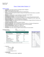 Dr. Streit Exam 1 Study Guide