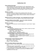 NUTR 1000 - Exam 1 Study Guide