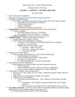 Biochemistry BBMB 301 Week 2 Notes