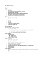 Bio 190 Unit 1 notes 