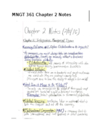 MNGT 361 Chapter 2 Notes