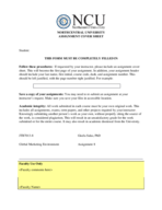 IB7013-8, WEEK 8 Global Marketing Environment, NCU, NorthCentral University