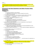 EC 309 Practice Questions for Test 1