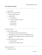 INTA 1110, Introduction to International Affairs - Exam 02 Notes (Fall 2015)