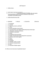 A&P Chapter 4 Practice Test/Study Guide