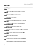 Unit 7: Proteins - Life's Building Blocks