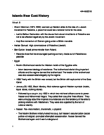 Islamic History, Week Eight