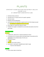 Review for Plants test