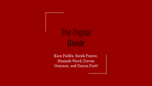 Child Development and Family Relations- The Digital Divide 