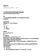 Managing Financial Risk Week IV Notes
