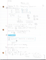 math 124, Week 3 Notes