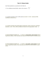 Test #1 Study Guide