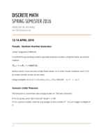 Discrete Math Notes - April 12, 14