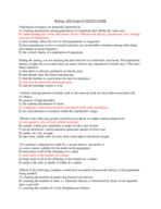 Bio 2 Exam IV STUDY GUIDE