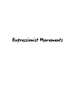 Expressionist Movements
