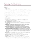 Psychology 120 Final Study Guide 