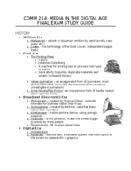 COMM 214 Final Exam Study Guide