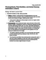 Biology 162 Week 5 Lecture Notes