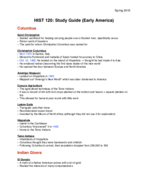 Study Guide 1: Early America