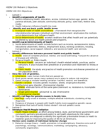 HSERV 100 Midterm 1 Objectives