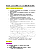 Crisis Comm 3333 Final Exam Study Guide