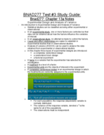 BNAD277 Study Guide Test 3