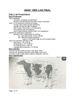 ANSC 1000 Lab Final 