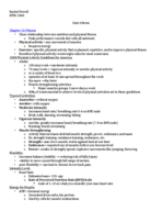 Dr. Greene: Unit 4 Notes