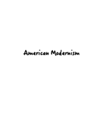 American Modernism