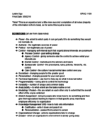 ORSC 1109 Final Study Guide