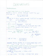 Calculus I: Chapter 2 "Derivatives"