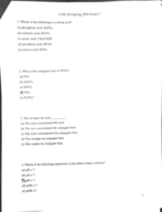 CHE 141 Exam 2: Aqueous Equilibrium