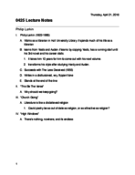 Weekly Lecture Notes/ Problem Set 10