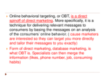 notes from 5-2 behavioral targeting