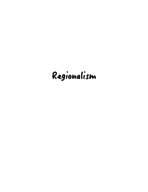 Regionalism