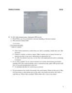 ECN 150: Week 15 Notes