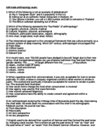 Cultural Anthropology 104 - Practice test
