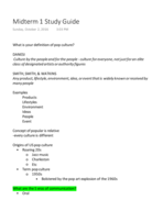 Midterm 1 Study Guide