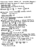 Final Exam Review- Multivariable Calculus