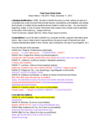 Final Study Guide Music History