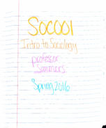 SOC001 Discussion & Reading Notes Weeks 7 & 8